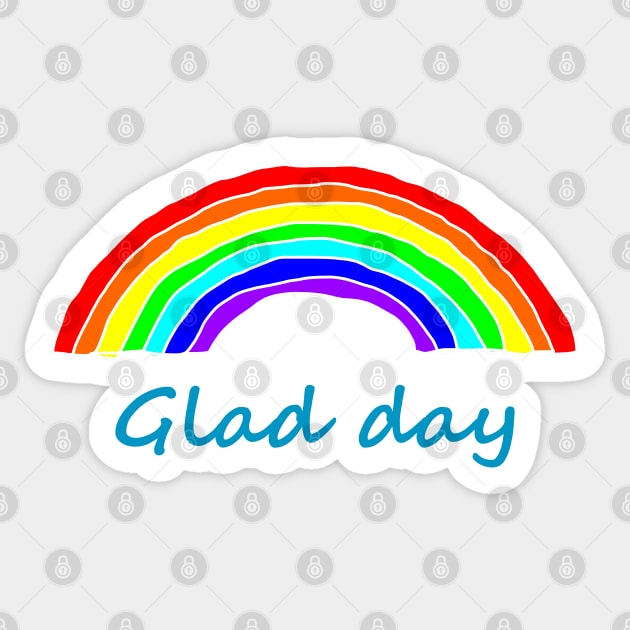 Glad Day Positivity Rainbows Sticker by ellenhenryart